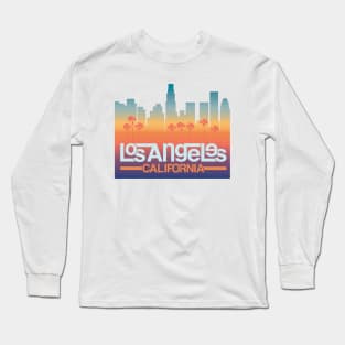 Los Angeles, California Skyline Illustration Long Sleeve T-Shirt